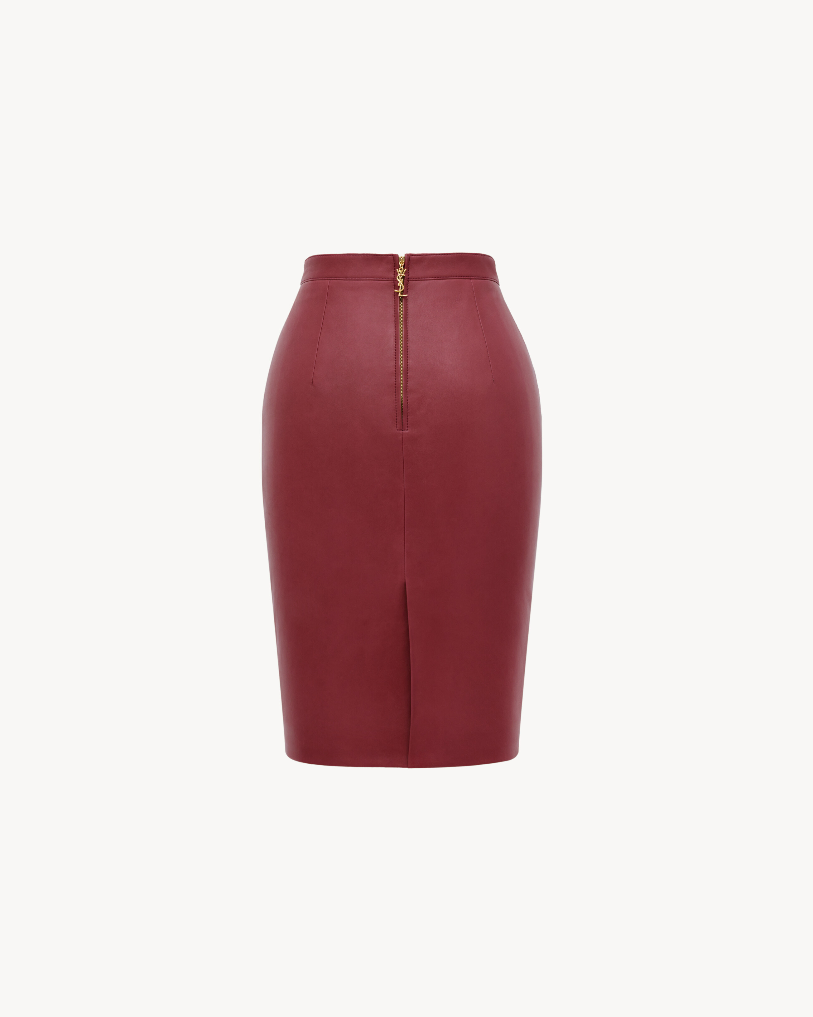 CASSANDRE pencil skirt in lambskin