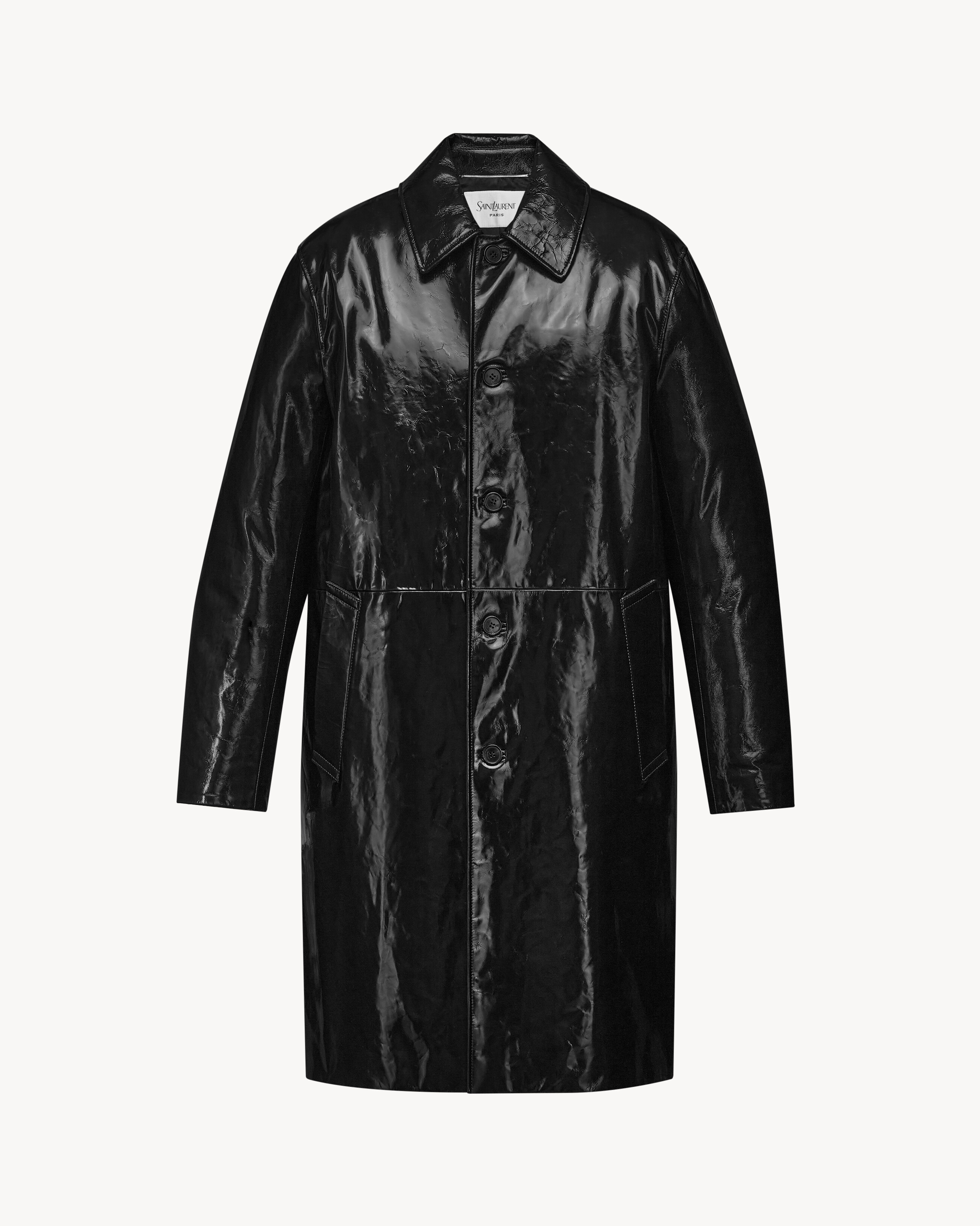 coat in bubbled lambskin