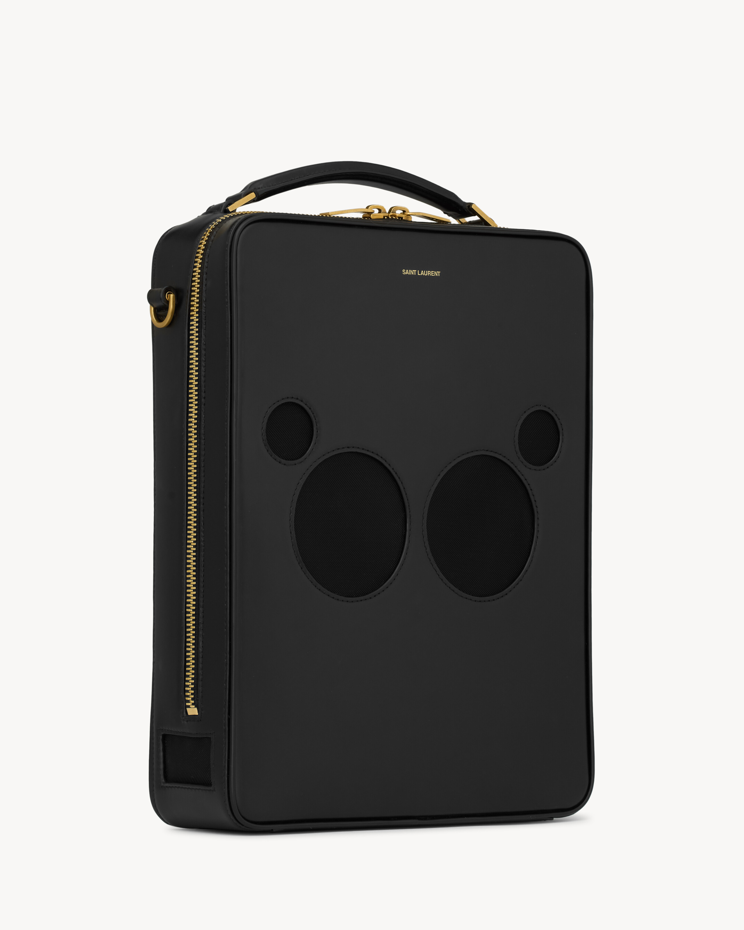 PORTABLE SPEAKER BAG IN LEATHER