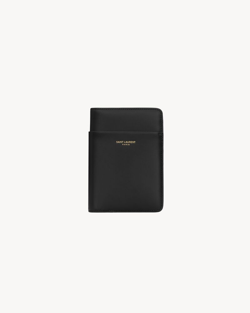SAINT LAURENT PARIS passport case in smooth leather