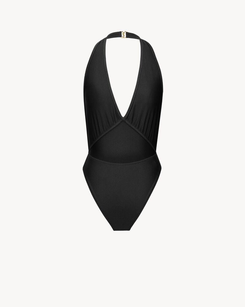 backless halter swimsuit