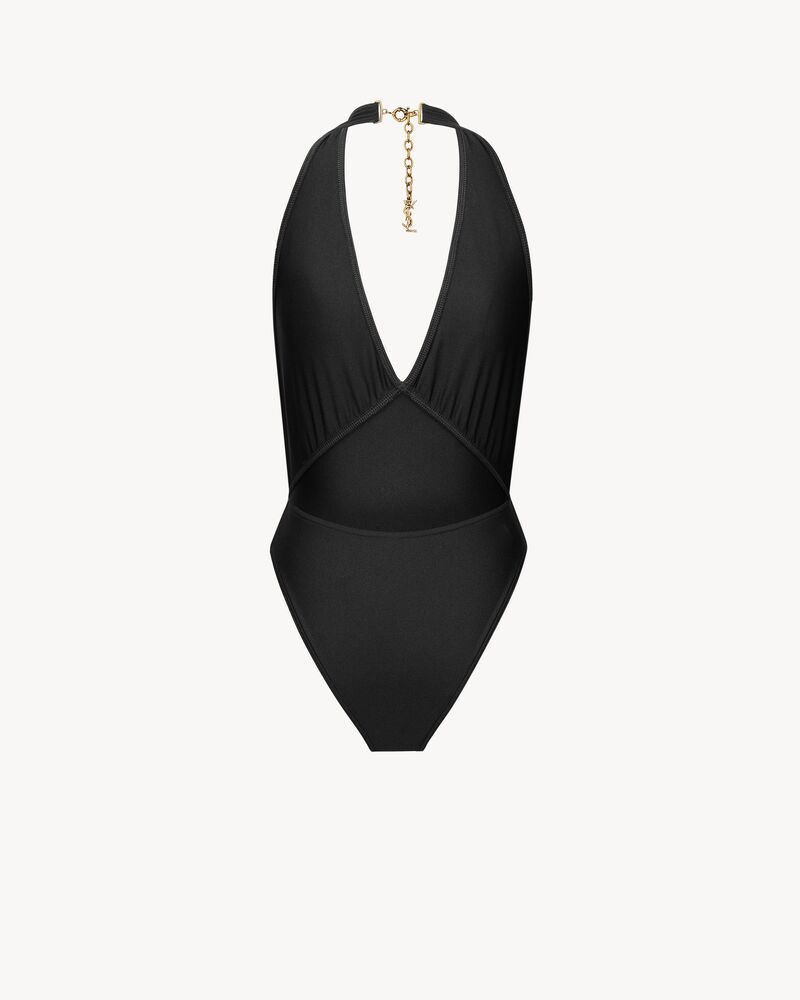 backless halter swimsuit