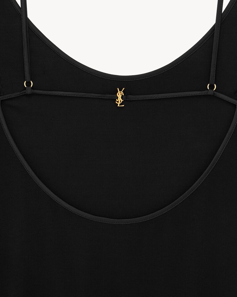 CASSANDRE open-back dress in ribbed knit