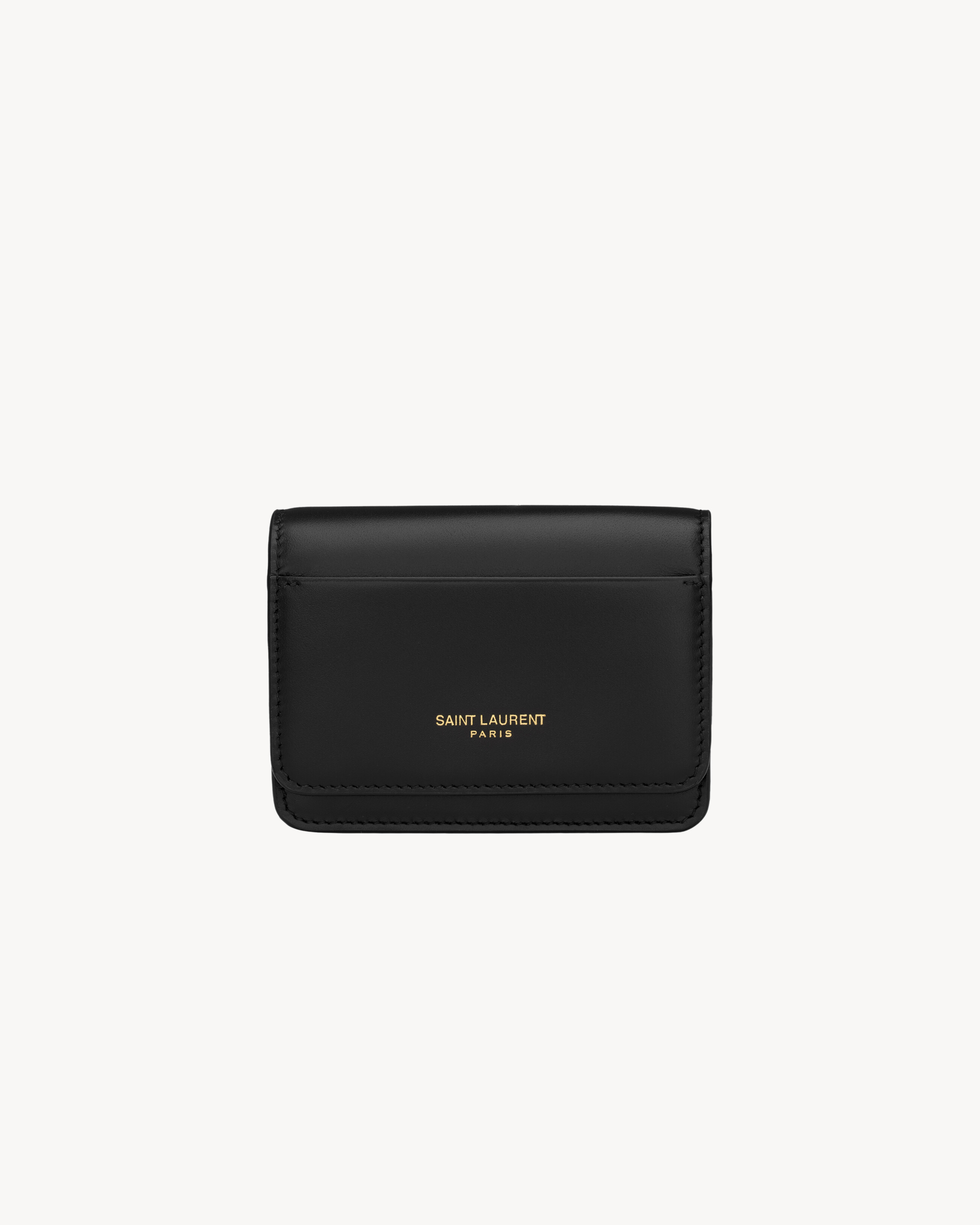 SAINT LAURENT PARIS business card case in smooth leather