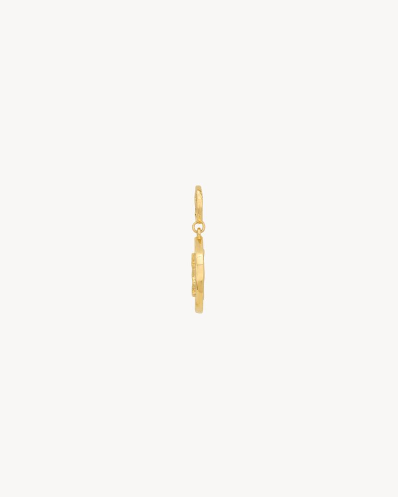 dove charm in enamel and brass