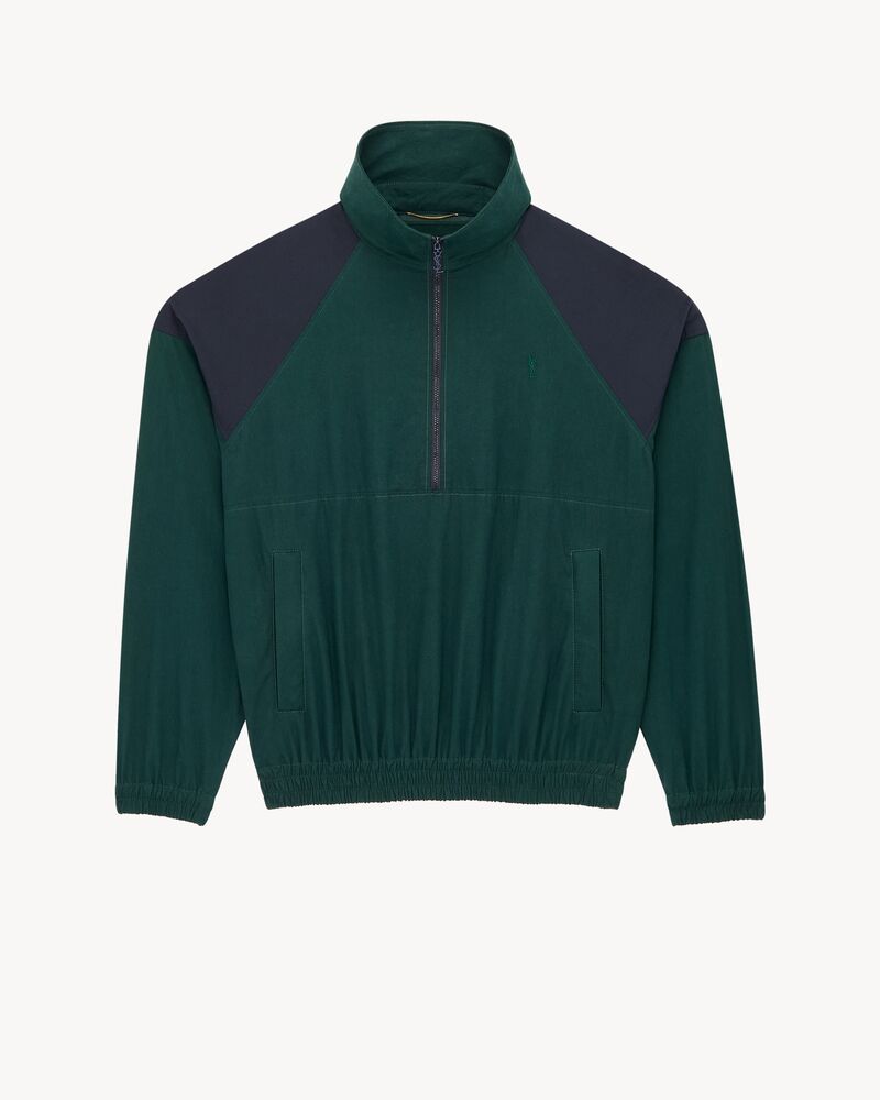 CASSANDRE half-zip jacket in cotton canvas