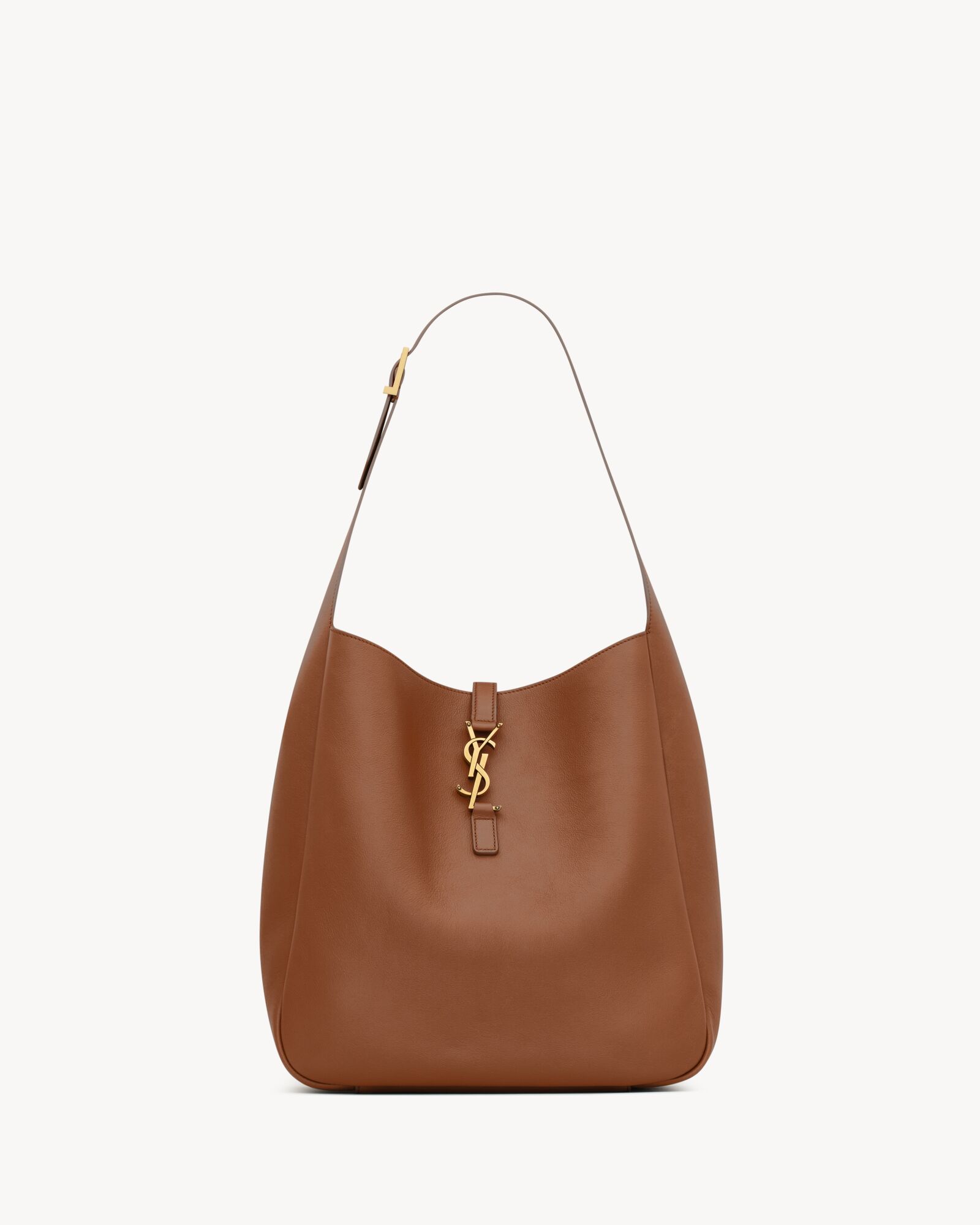 YSL 25S LE 5 À 7 BAG 26 IN BROWN CALFSKIN GOLD HARDWARE