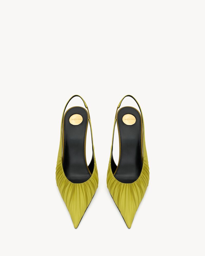 37 slingback pumps in draped nylon