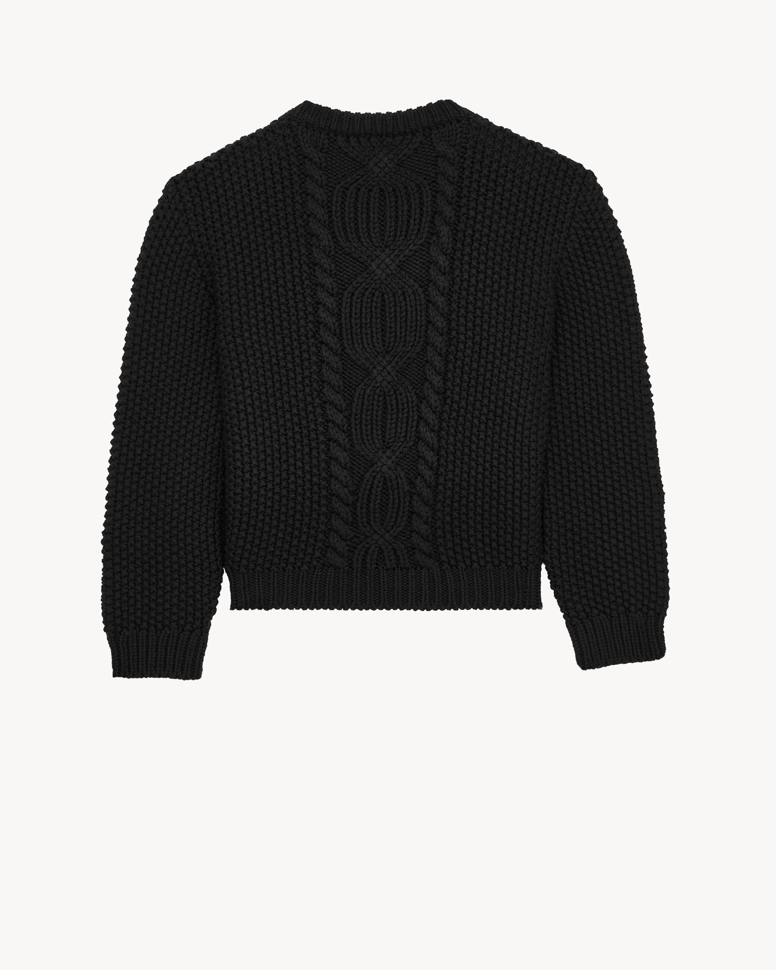 crewneck sweater in wool knit