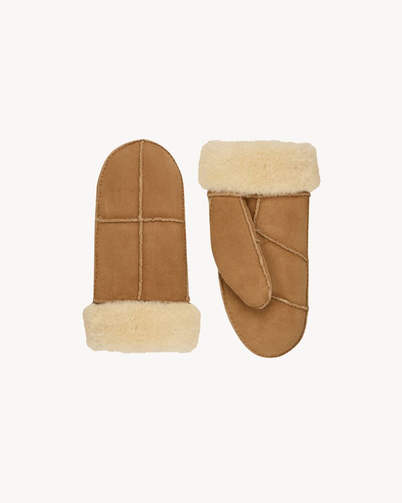 SHEARLING MITTENS