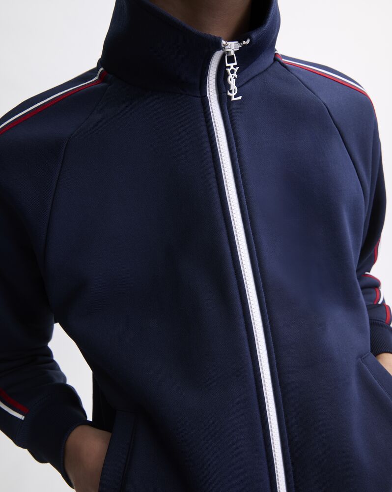 track jacket in cotton and nylon