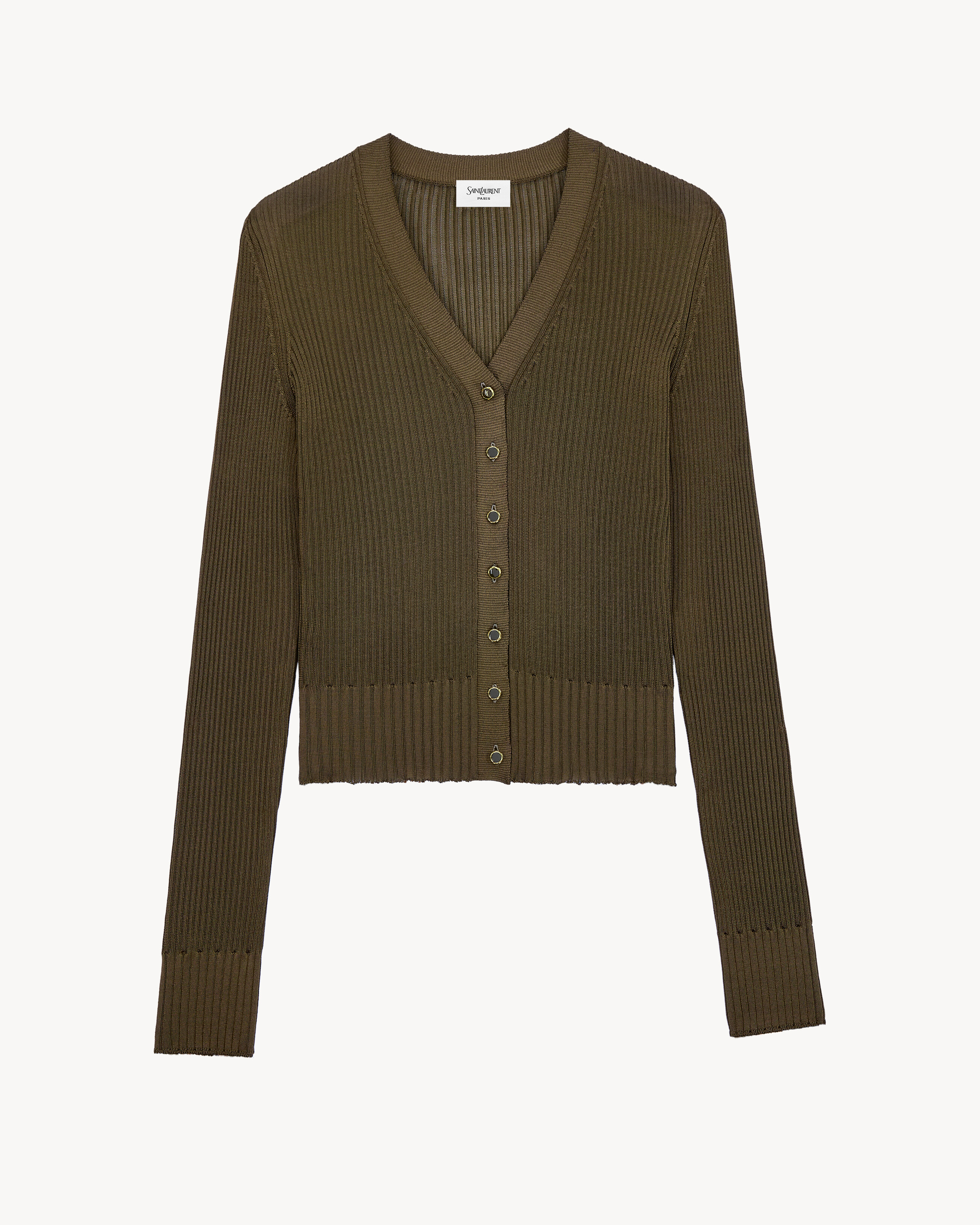 cardigan in ribbed knit