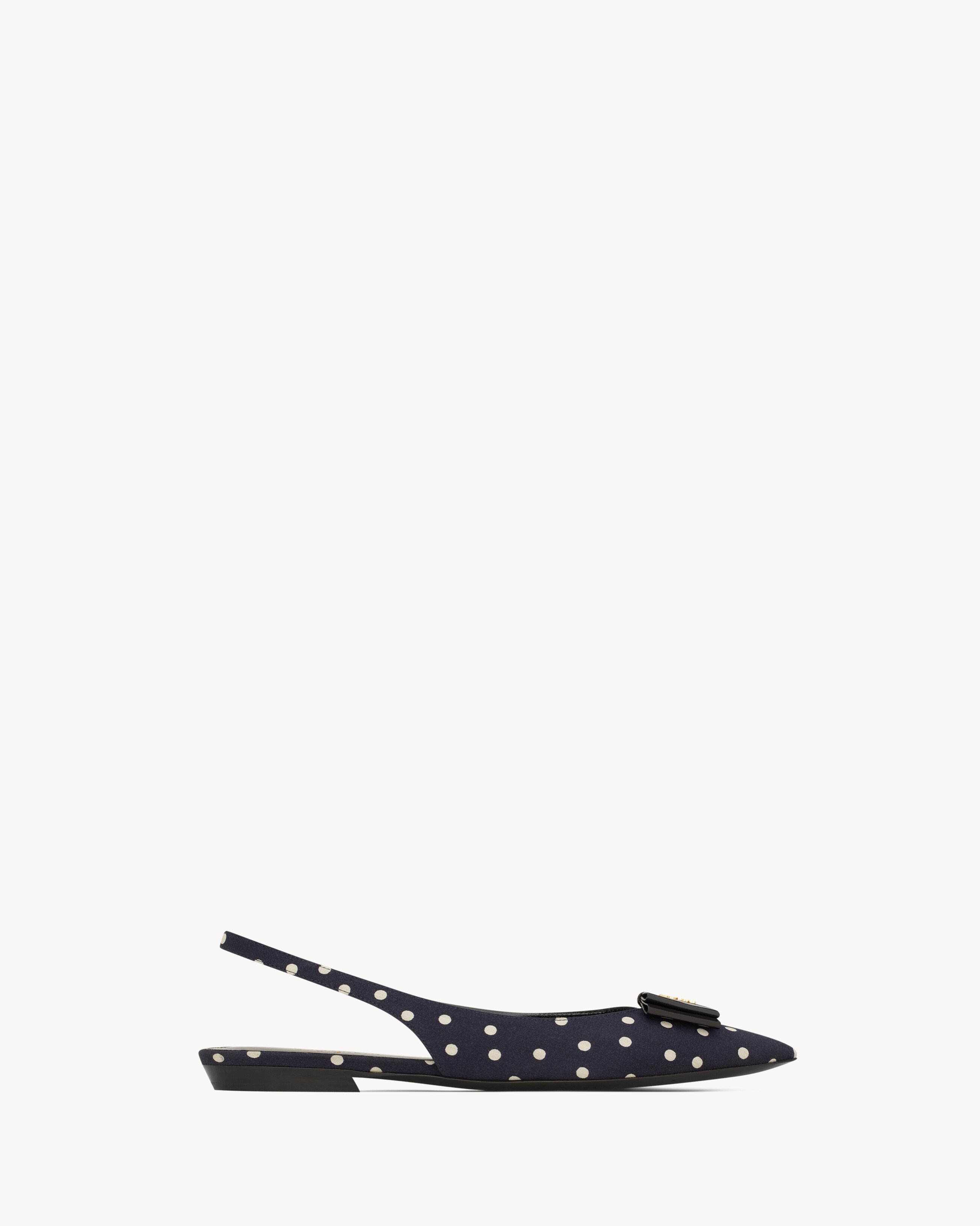 ANAÏS slingback flats in canvas and smooth leather