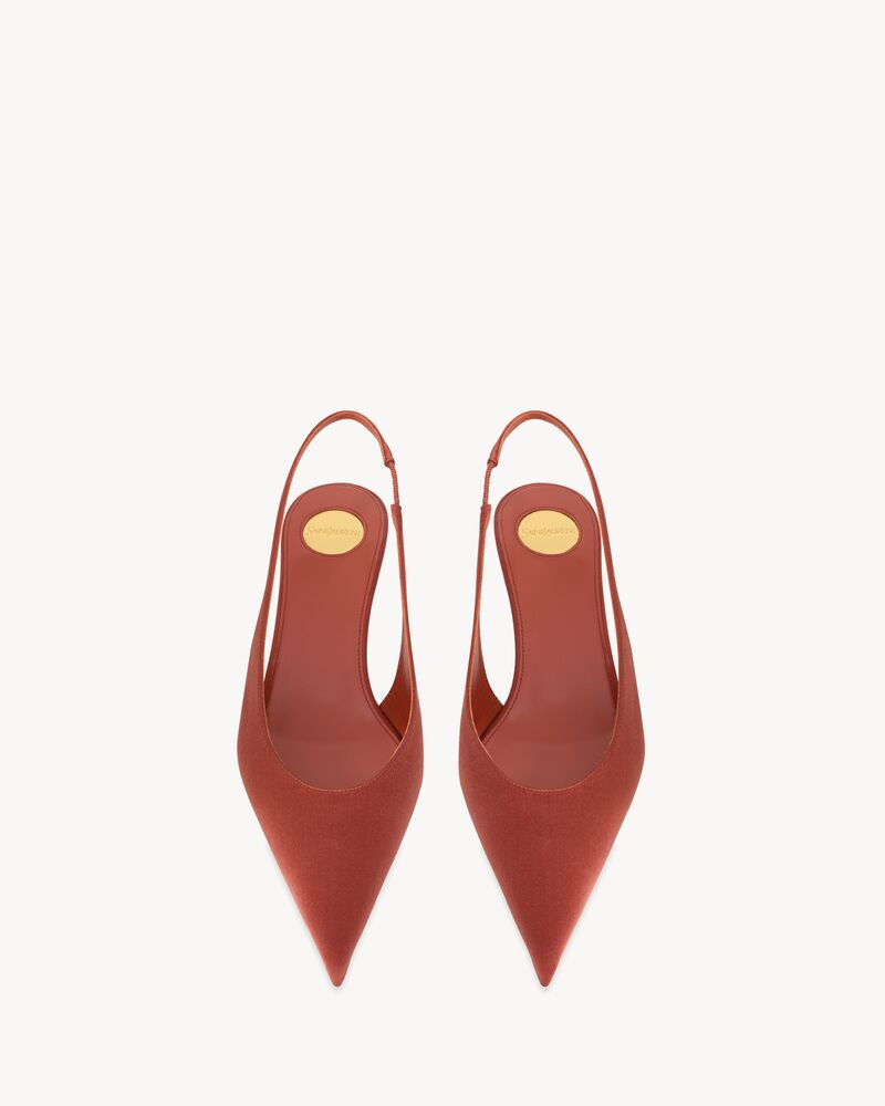 FANNY Slingback-Pumps aus Satin-Crêpe