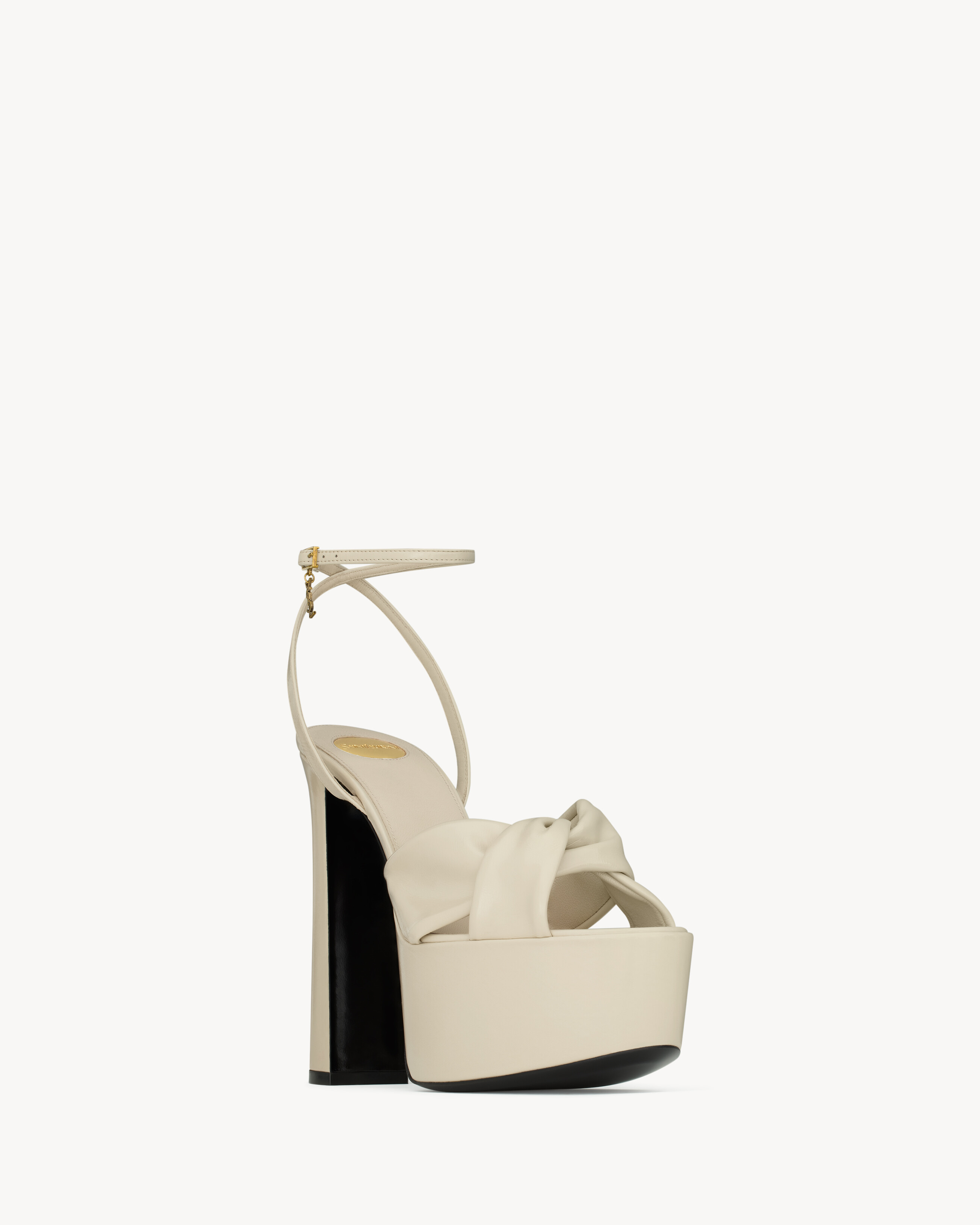 FRANCIANE platform sandals in smooth leather