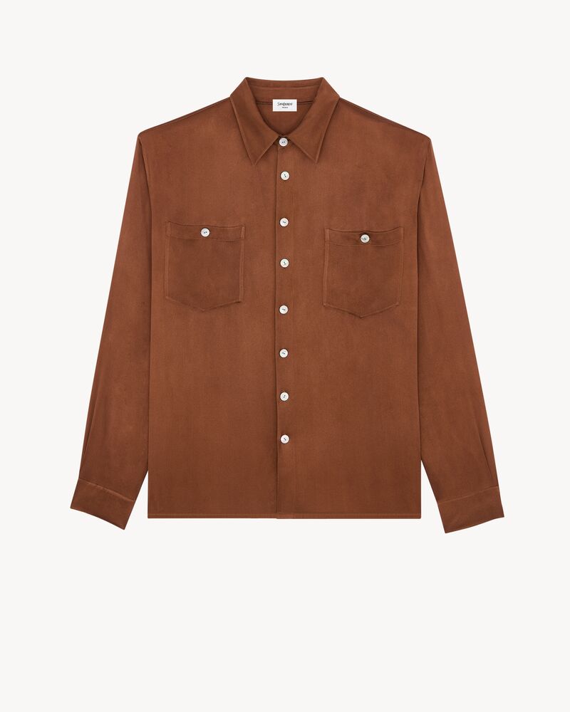 shirt in silk habotai