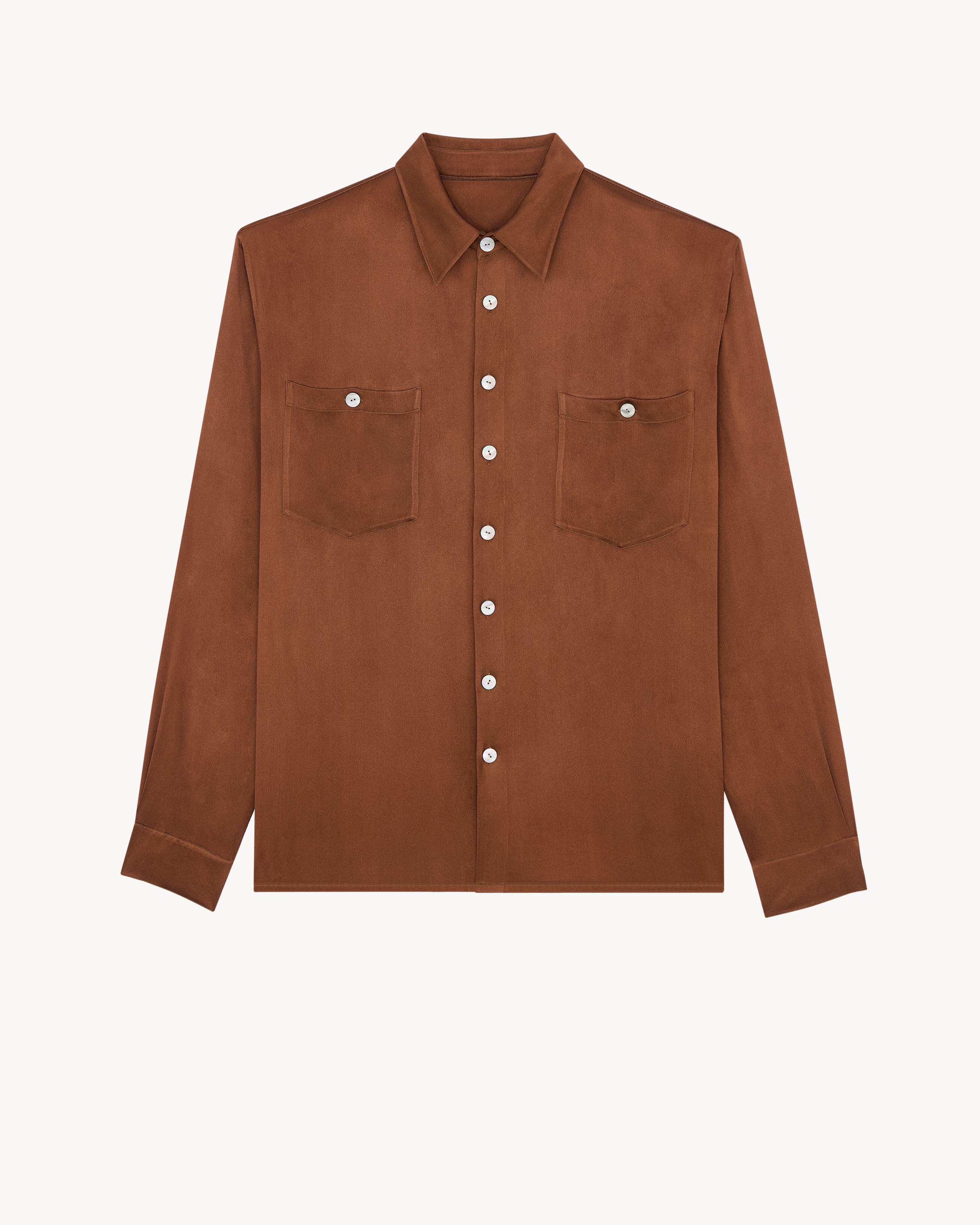 shirt in silk habotai