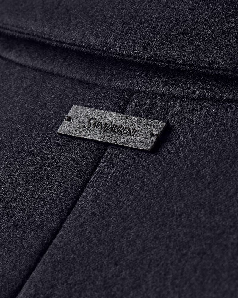 down car coat in brushed wool flannel