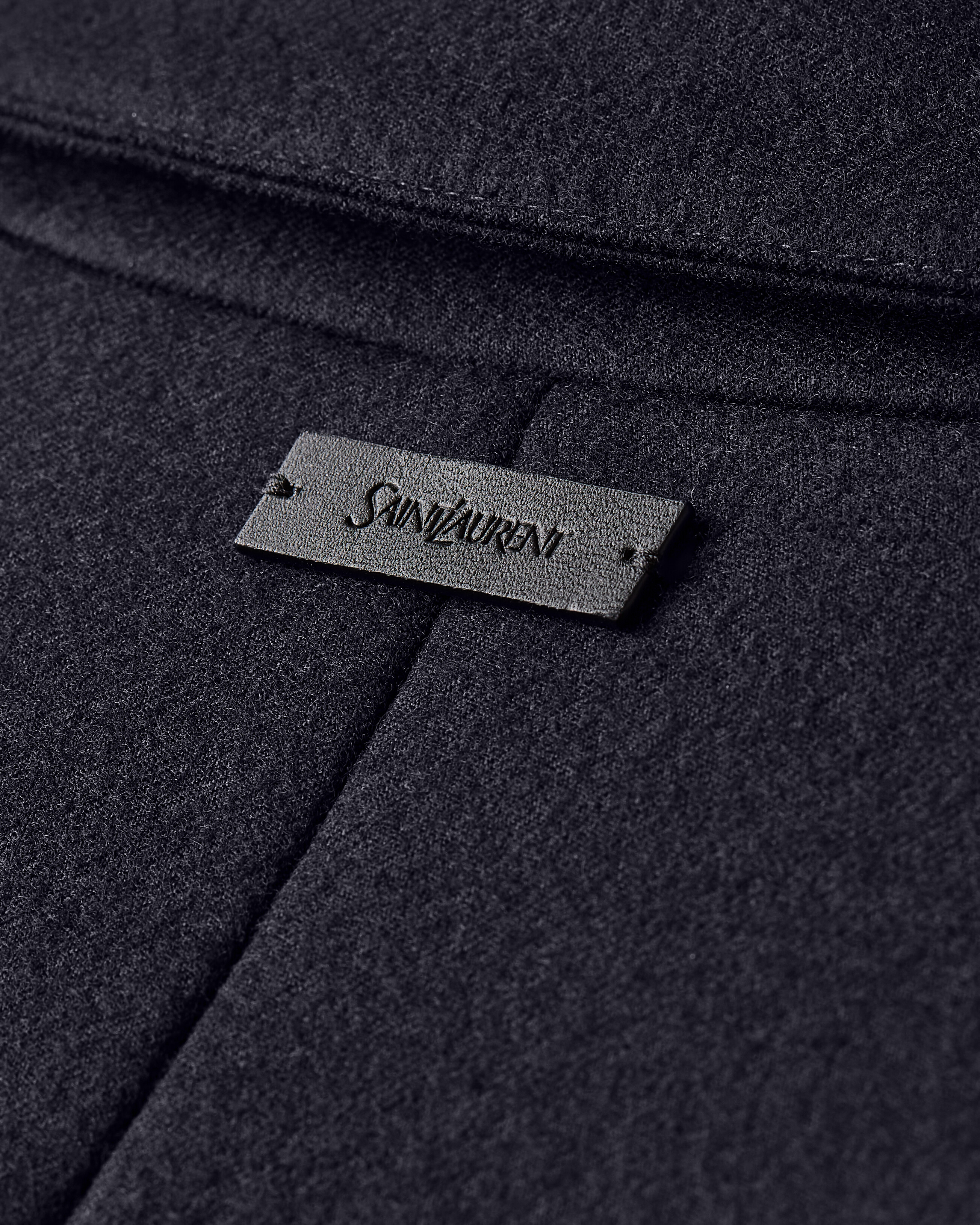 down car coat in brushed wool flannel