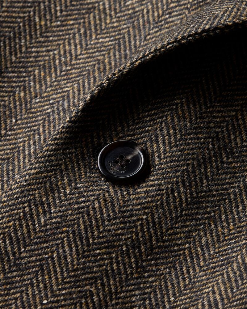single-breasted jacket in herringbone wool