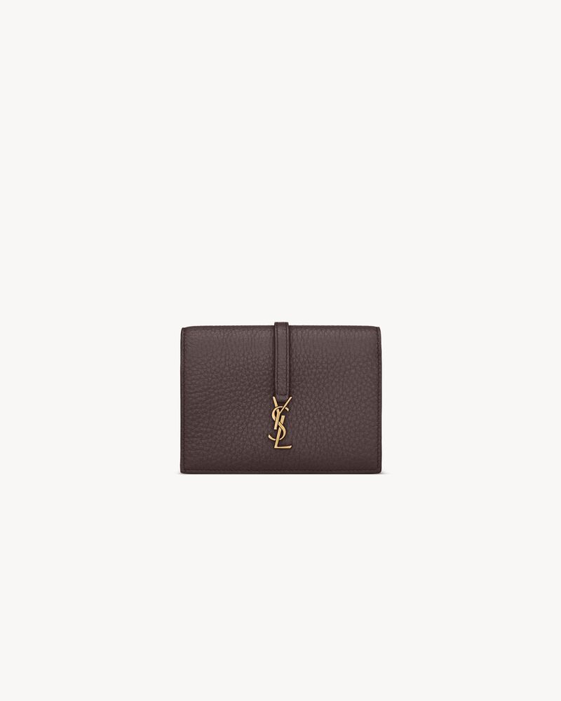LE 5 À 7 tri fold wallet in grained leather