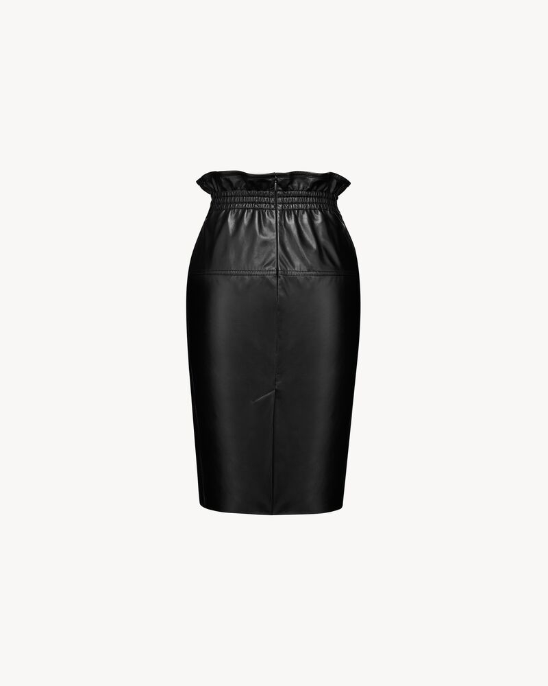 paperbag pencil skirt in lambskin