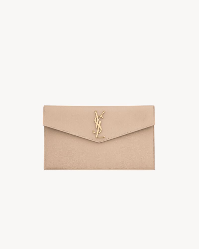 Pochette Uptown de piel repujada grain de poudre