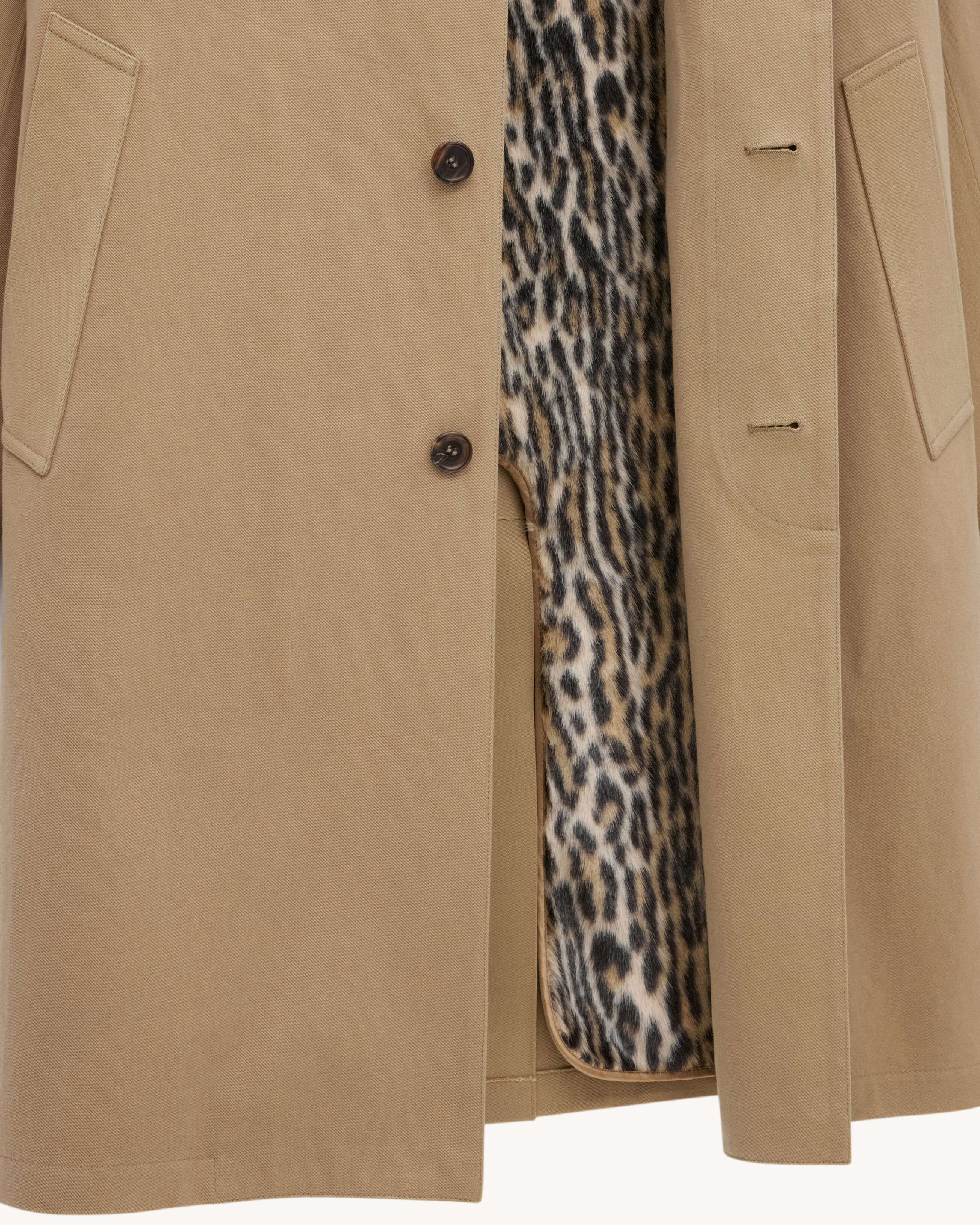 Coat in cotton gabardine