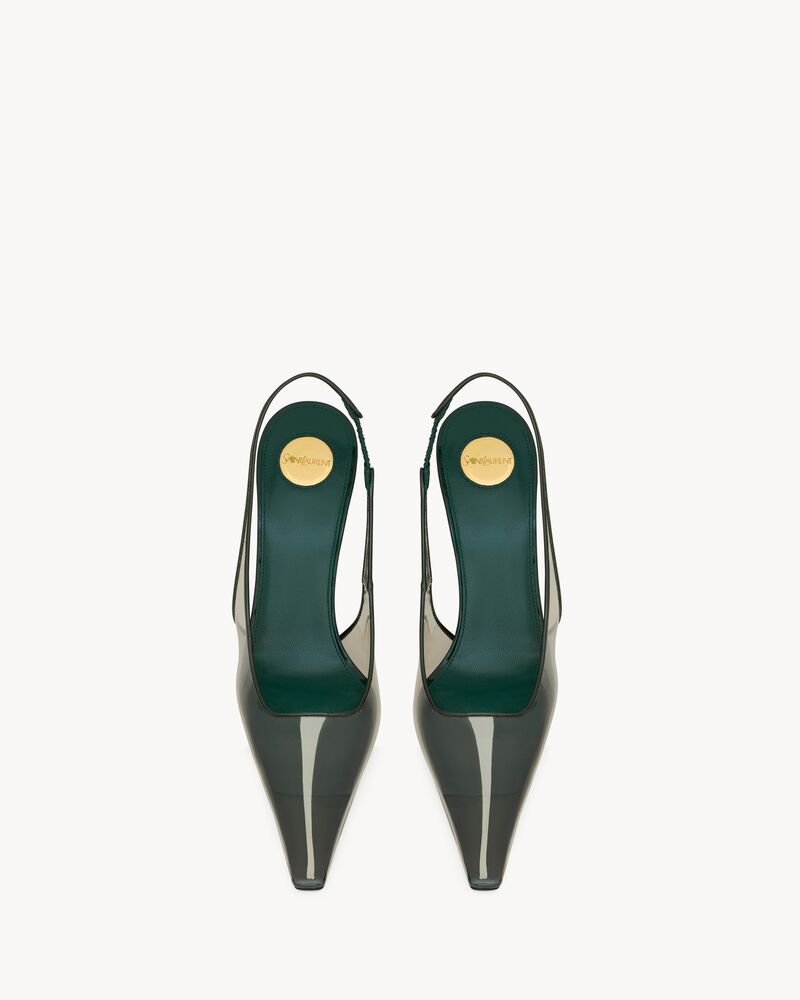 EDIA slingback pumps in TPU and patent leather