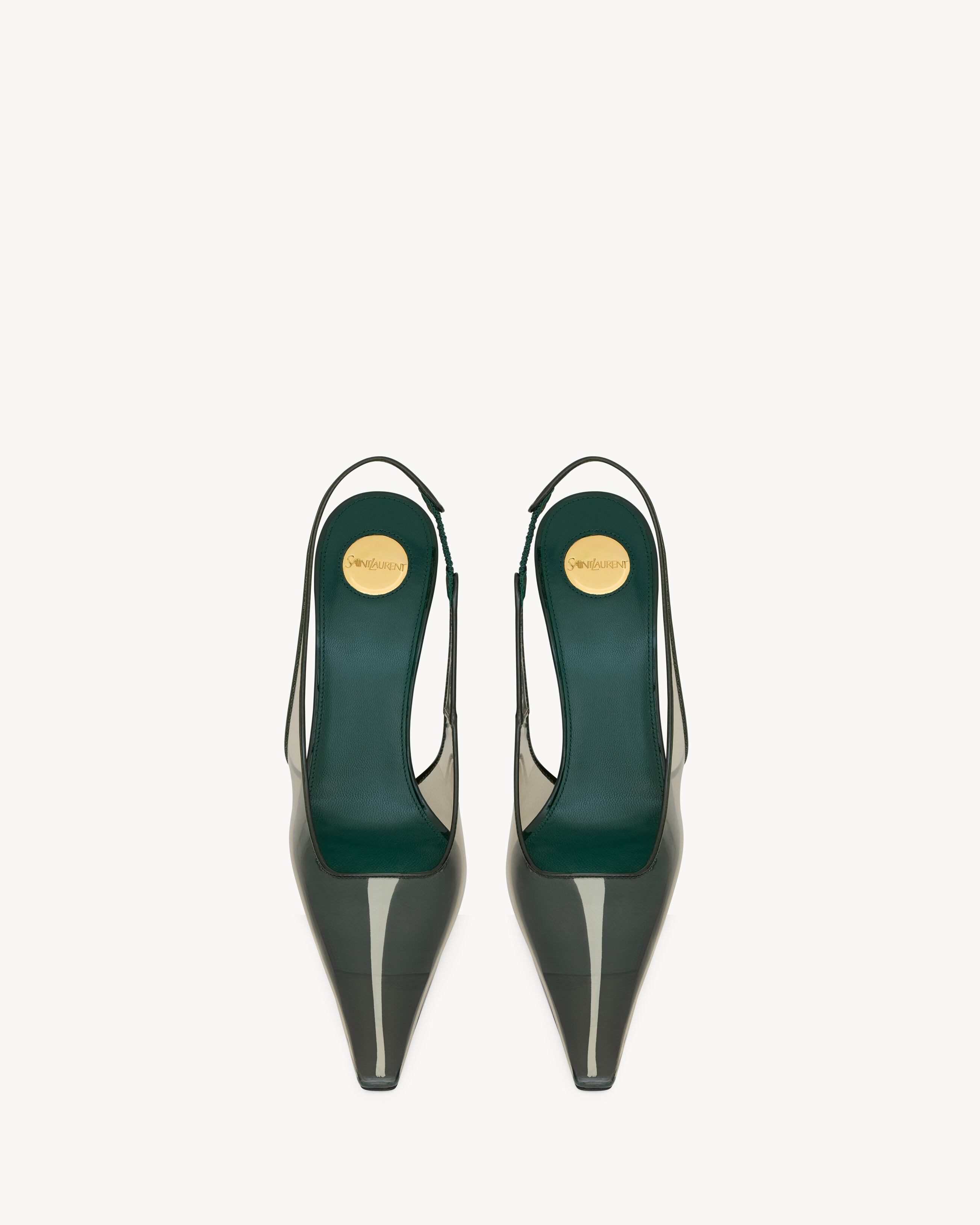 EDIA slingback pumps in TPU and patent leather