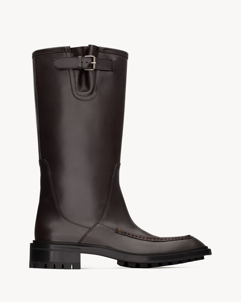 JOE buckle boots in smooth leather