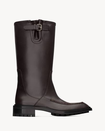 JOE buckle boots in smooth leather in Brown | Saint Laurent | YSL