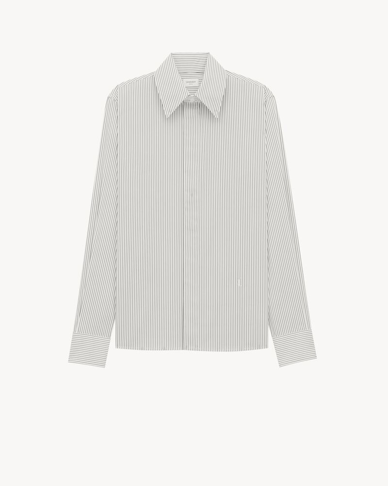 CASSANDRE shirt in tennis-stripe cotton poplin