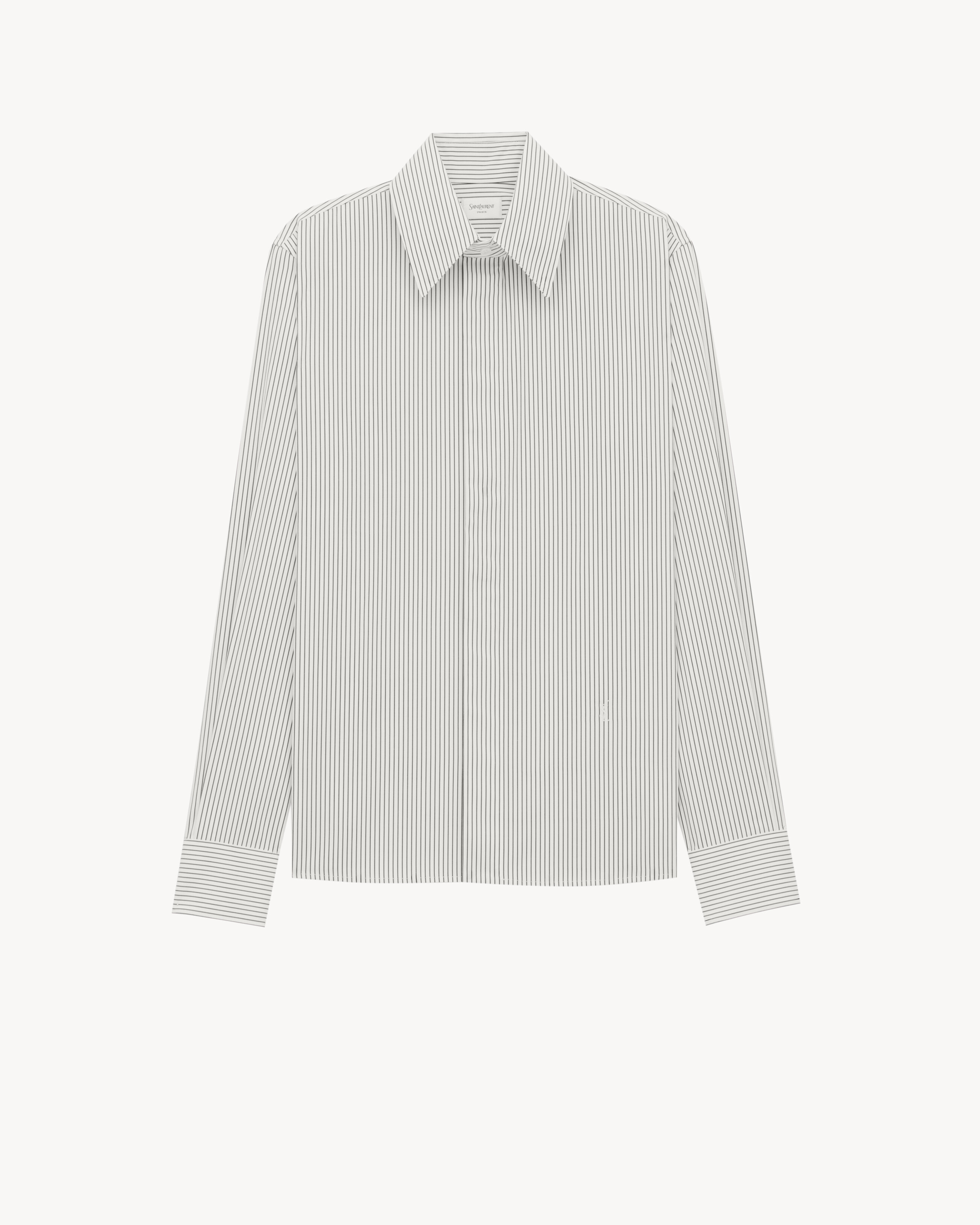 CASSANDRE shirt in tennis-stripe cotton poplin