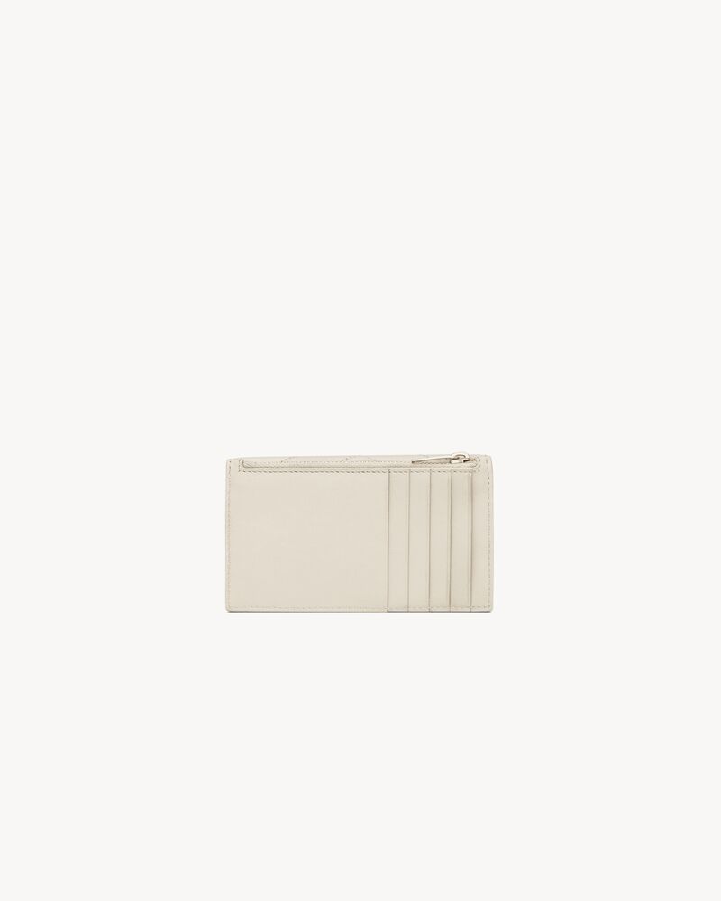 CASSANDRE MATELASSÉ FRAGMENTS FLAP CARD CASE IN LAMBSKIN