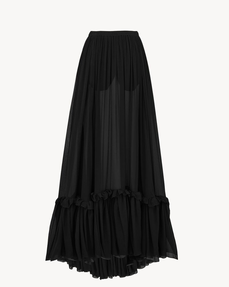 skirt in silk crepon muslin