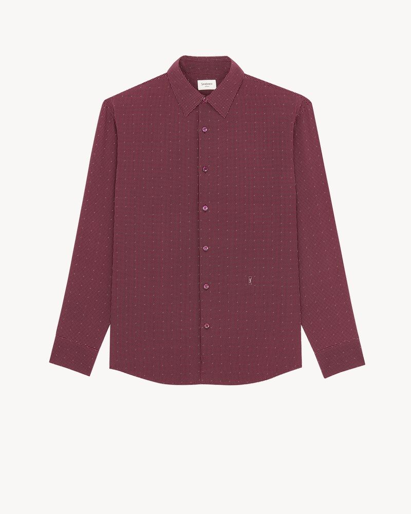 CASSANDRE dotted shirt in silk crepe de chine
