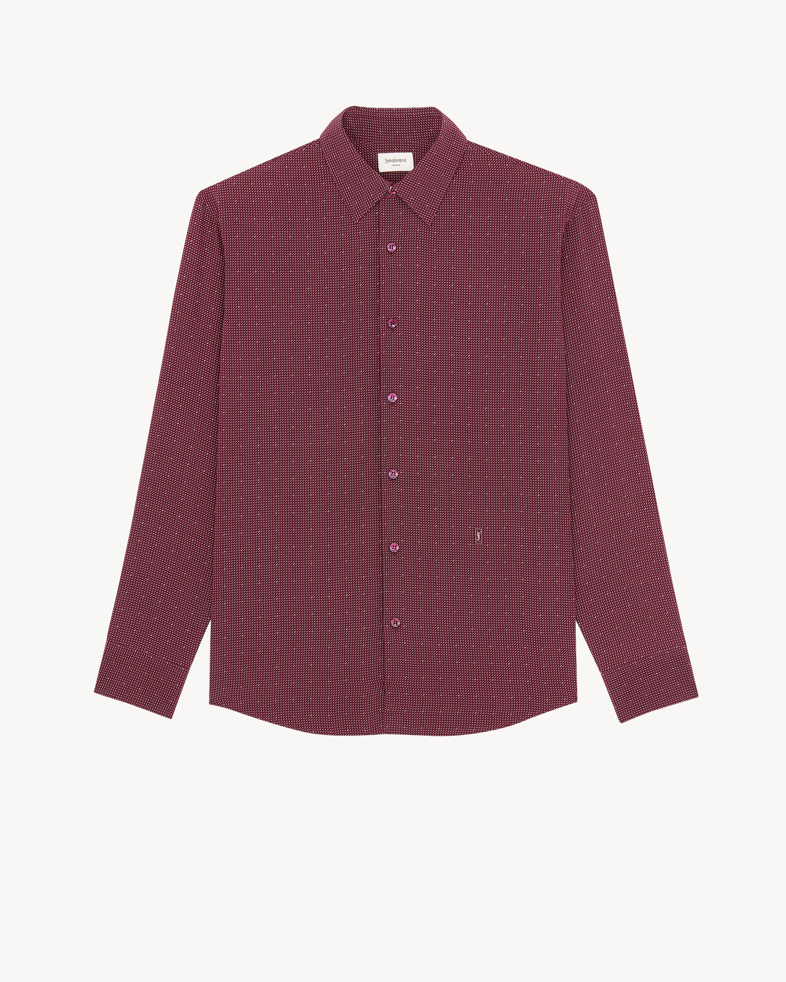 CASSANDRE dotted shirt in silk crepe de chine