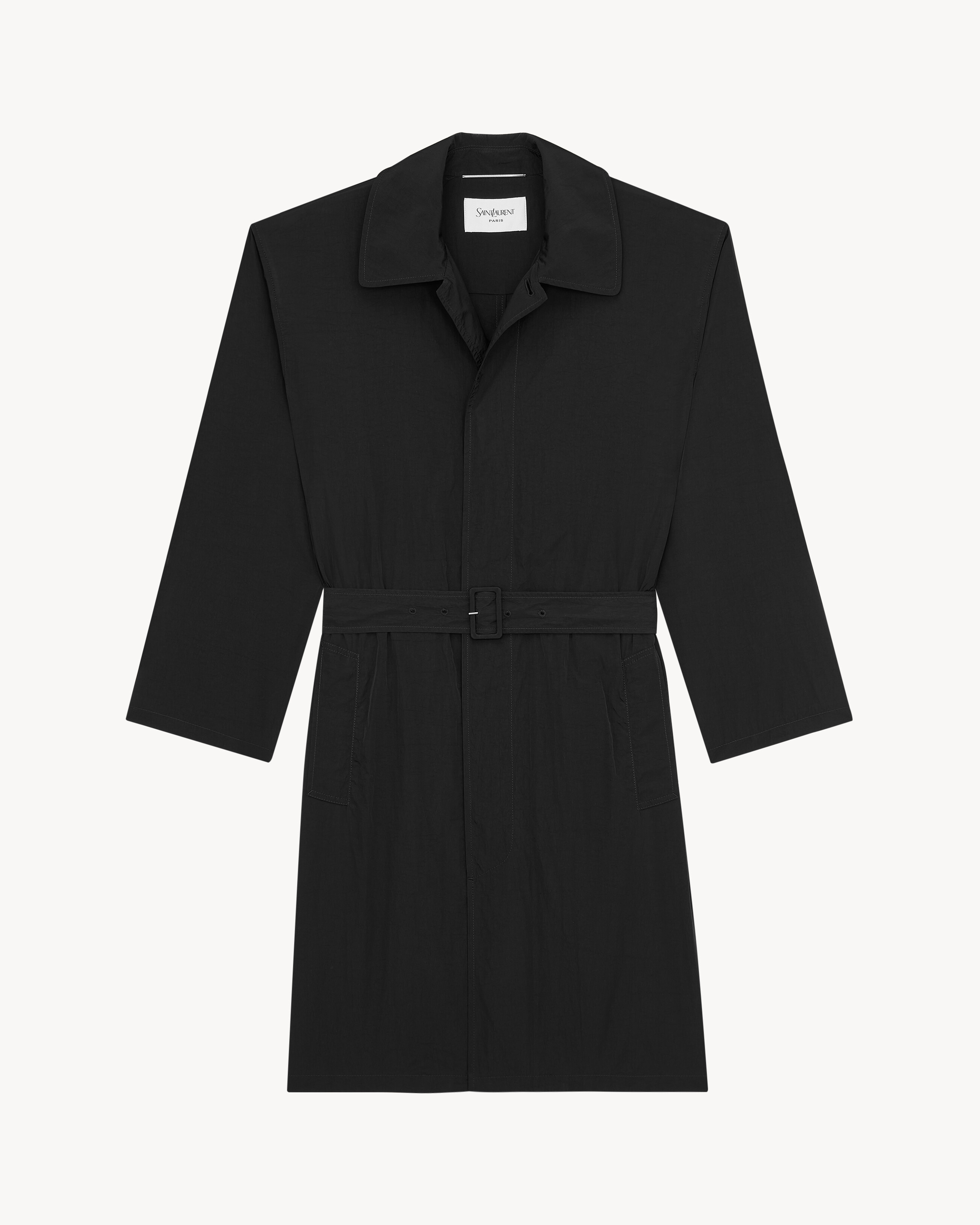 Trench imperméable en nylon froissé