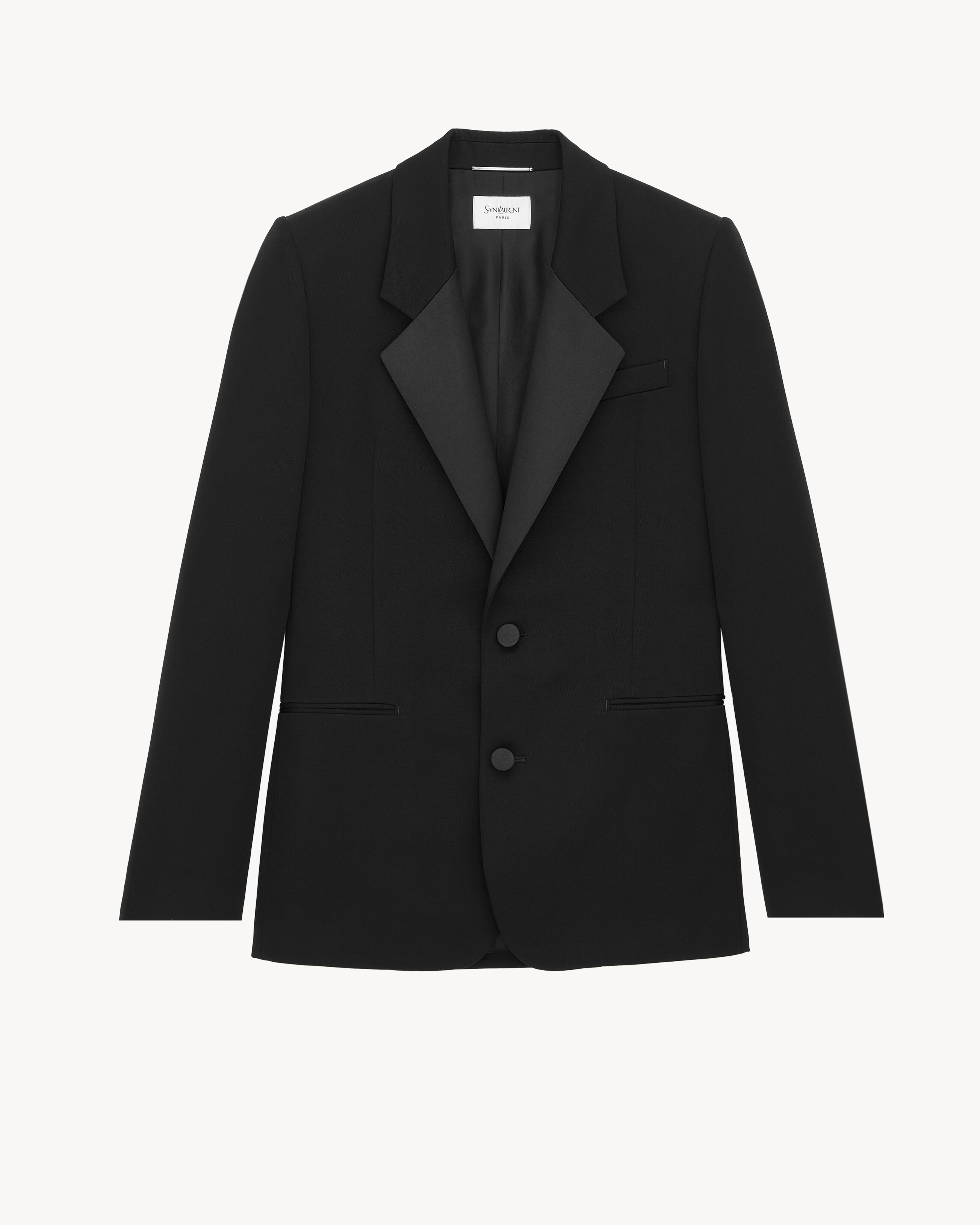 single-breasted tuxedo jacket in grain de poudre