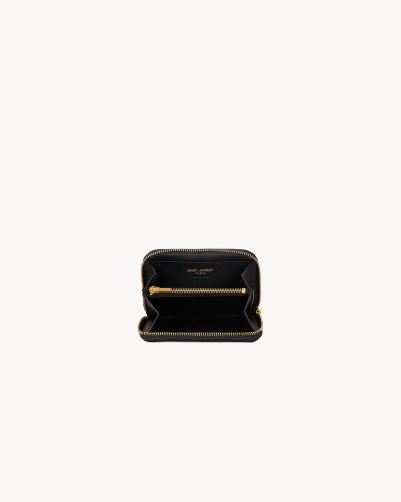 Cartera para tarjetas y monedas Cassandre Matelassé de piel de cordero