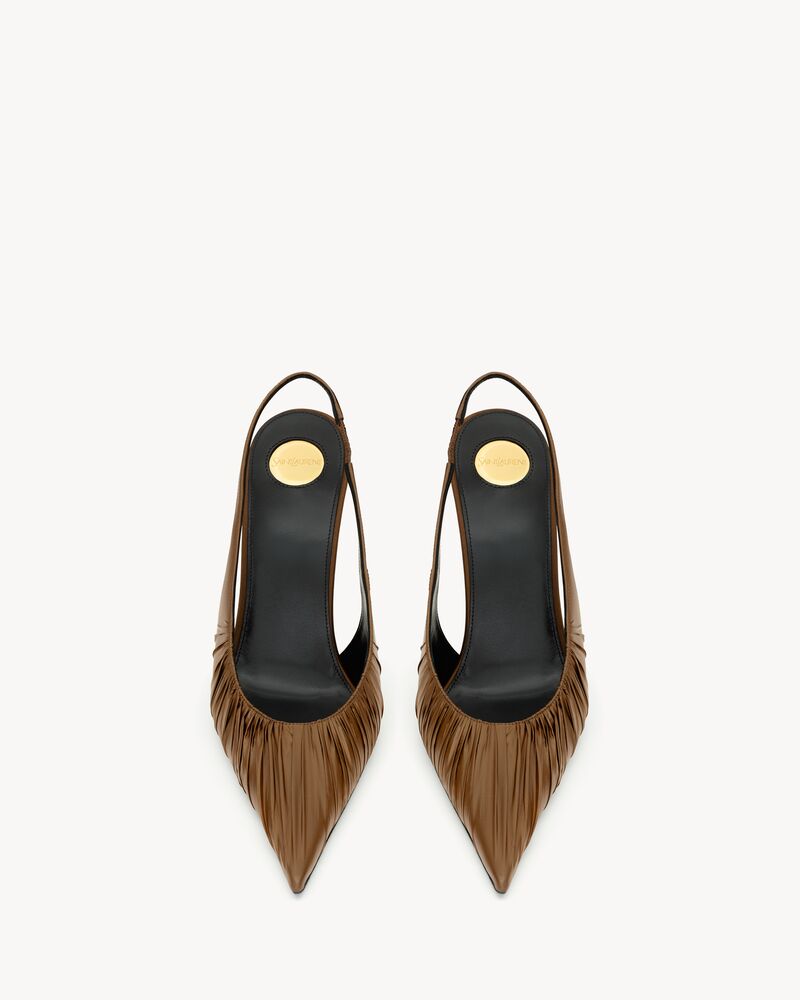 37 slingback pumps in draped nylon