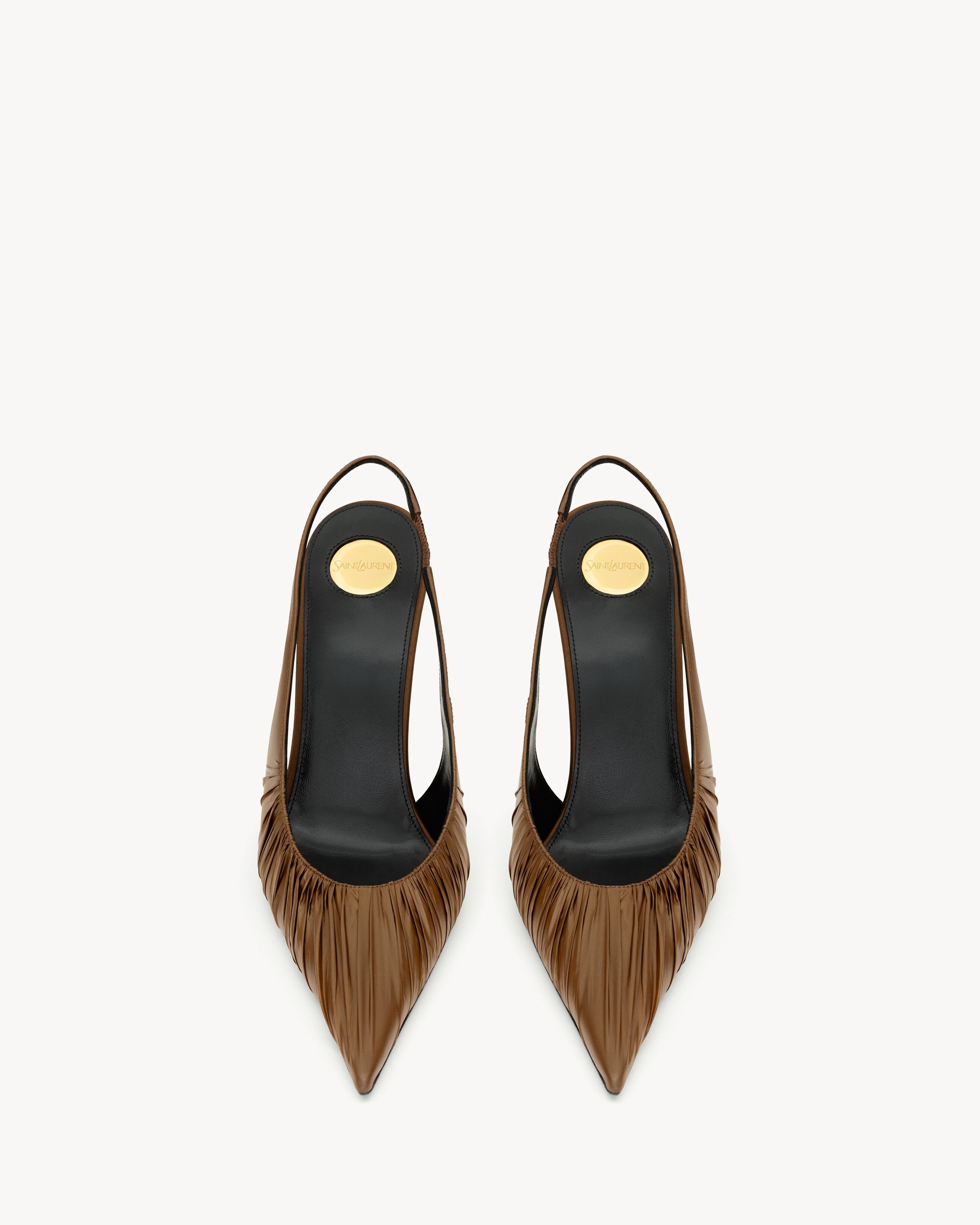 37 slingback pumps in draped nylon