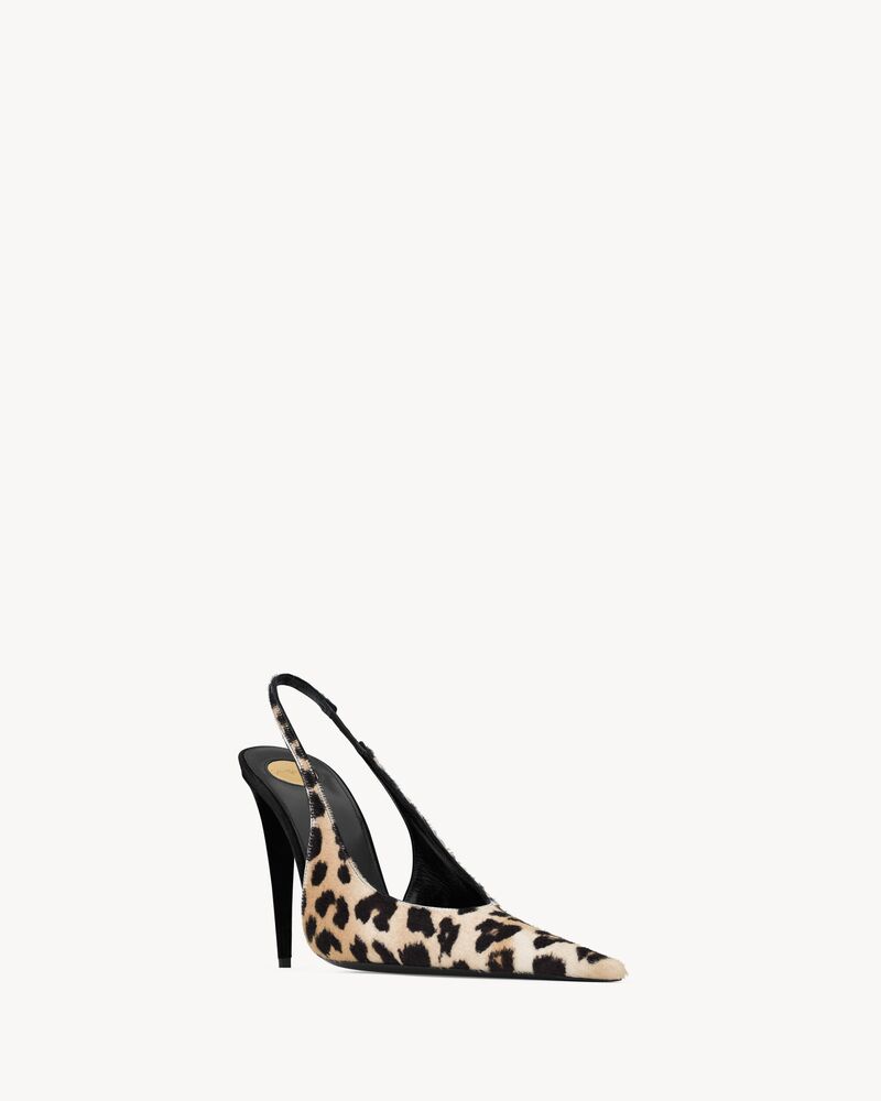 GUERMANTES slingback pumps in pony-hair leather