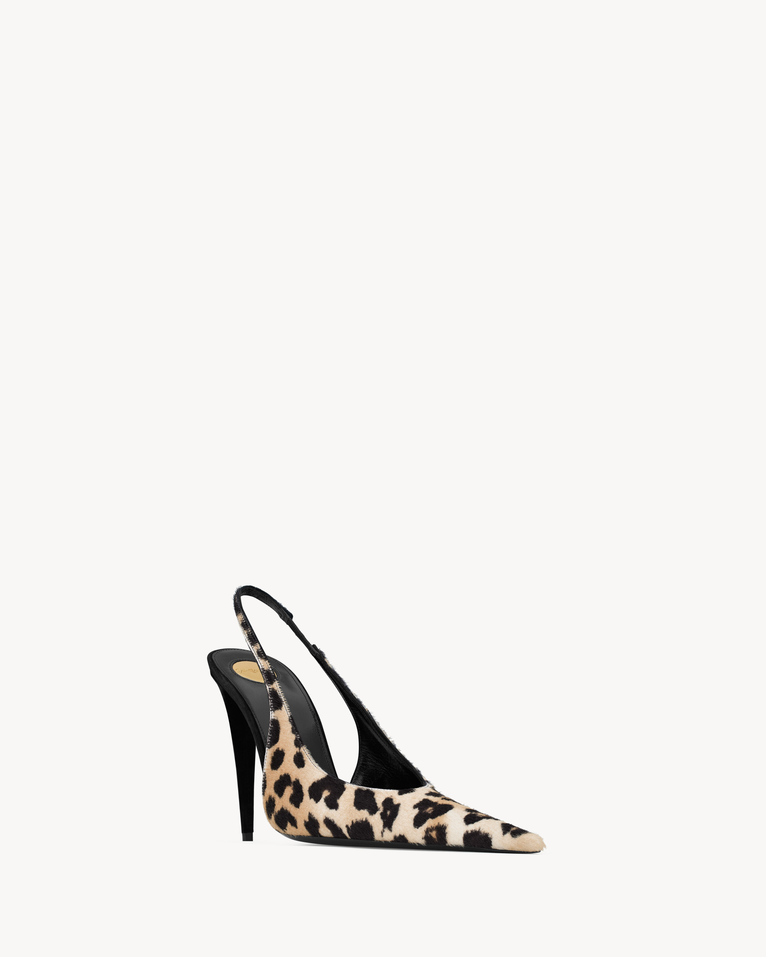 GUERMANTES slingback pumps in pony-hair leather