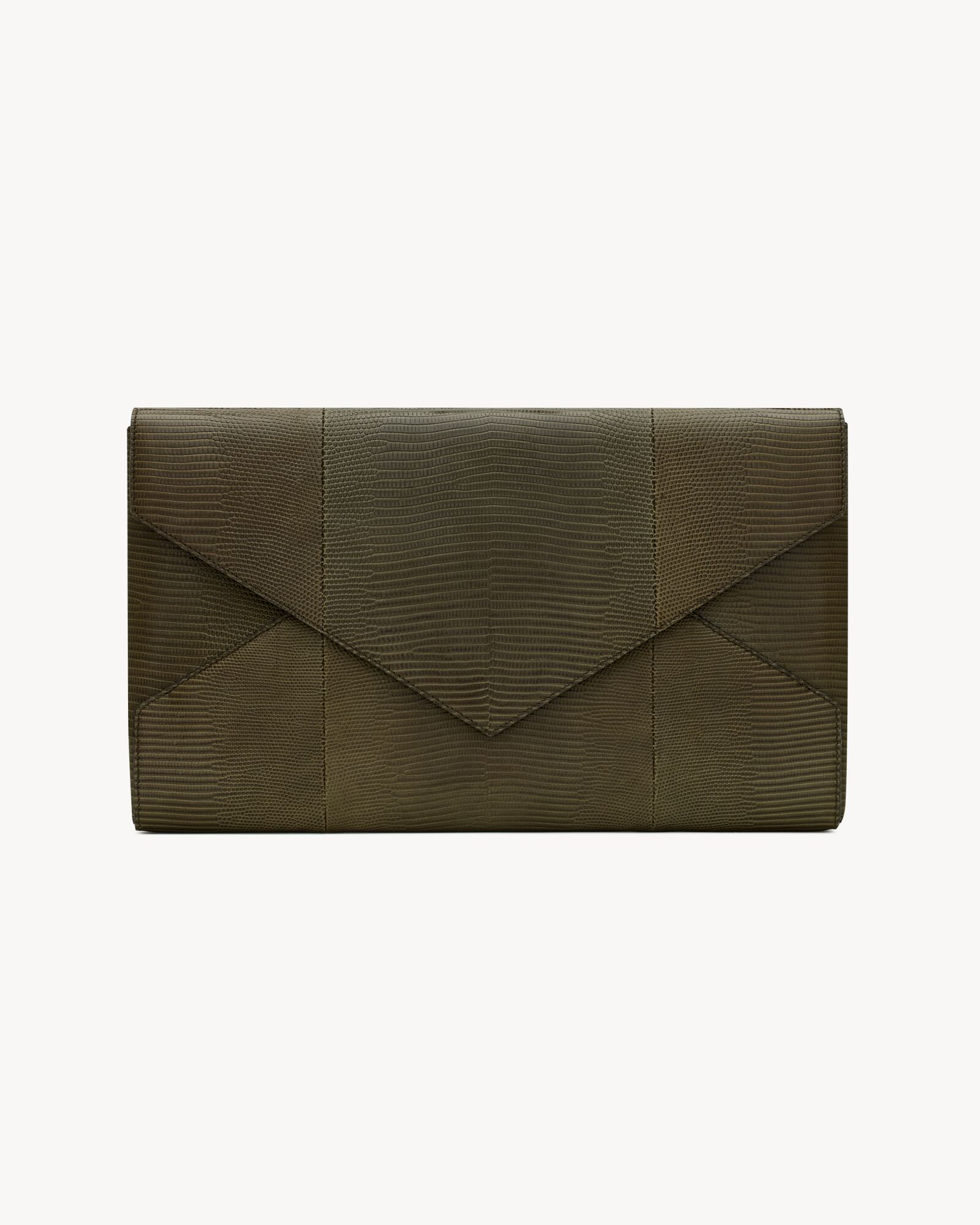 LETTER large pouch in lizard — A003UNEABNV3988