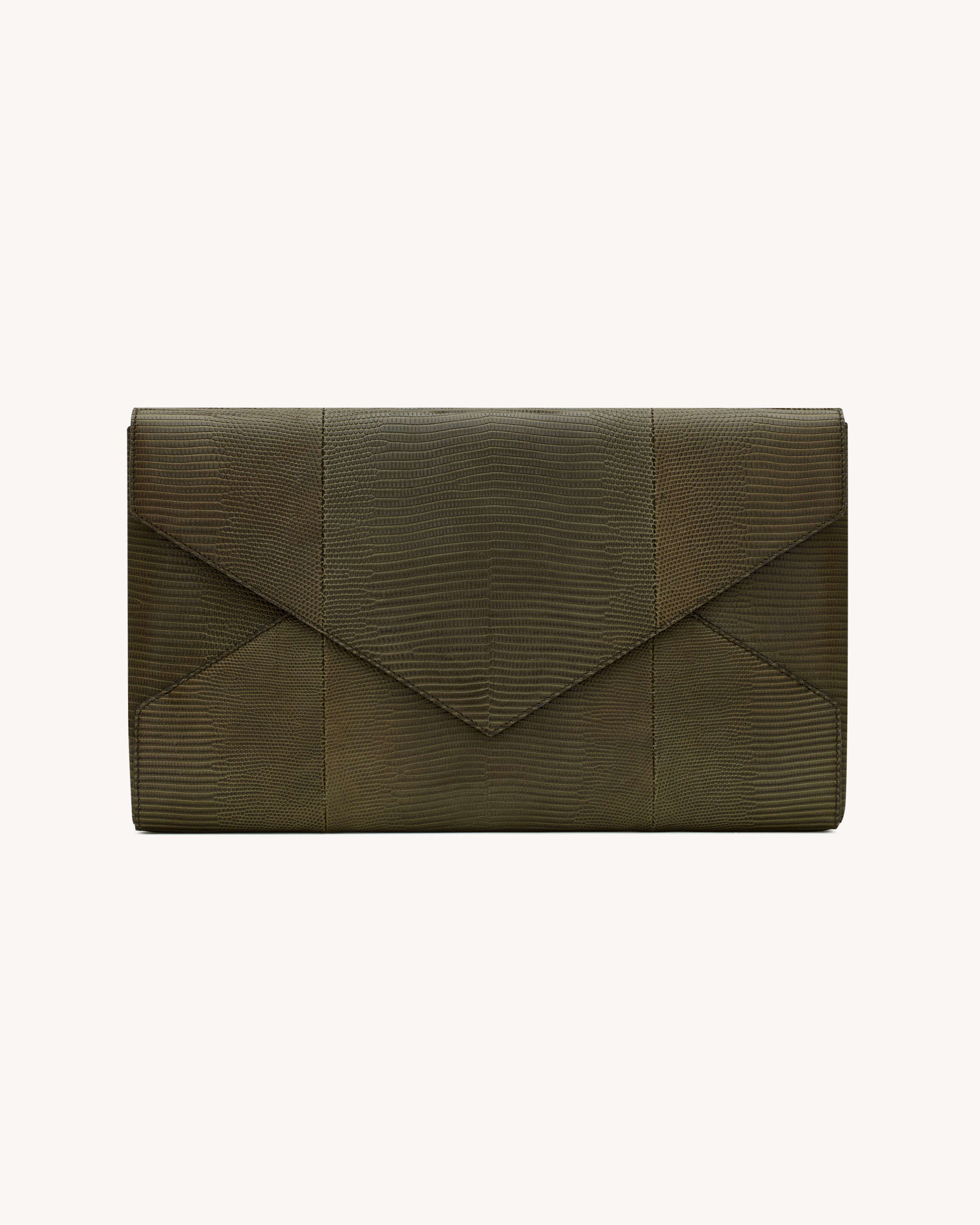 LETTER large pouch in lizard