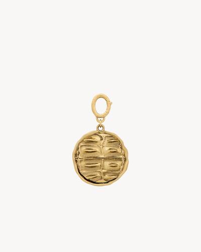 crocodile charm in metal in Gold | Saint Laurent | YSL EN-MO