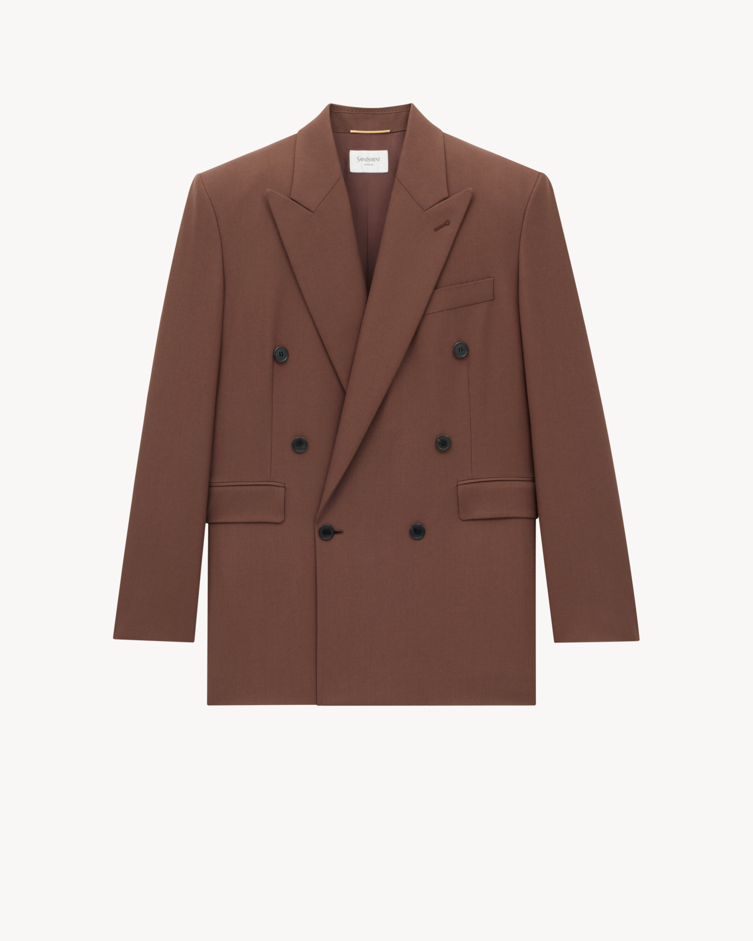 double-breasted jacket in wool gabardine