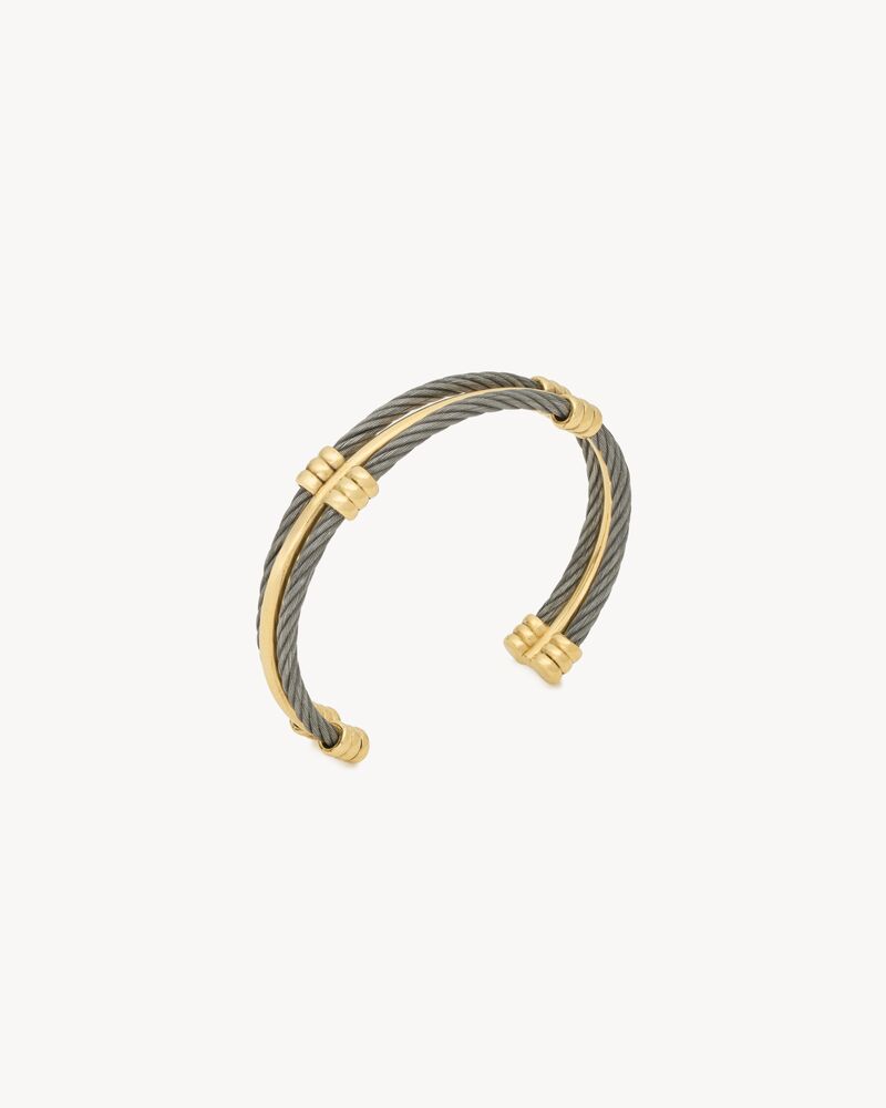 double cable cuff in metal